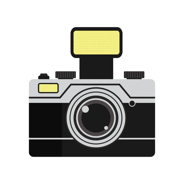 Icône Caméra Isolée Sur Fond Blanc Illustration Vectorielle — Image vectorielle