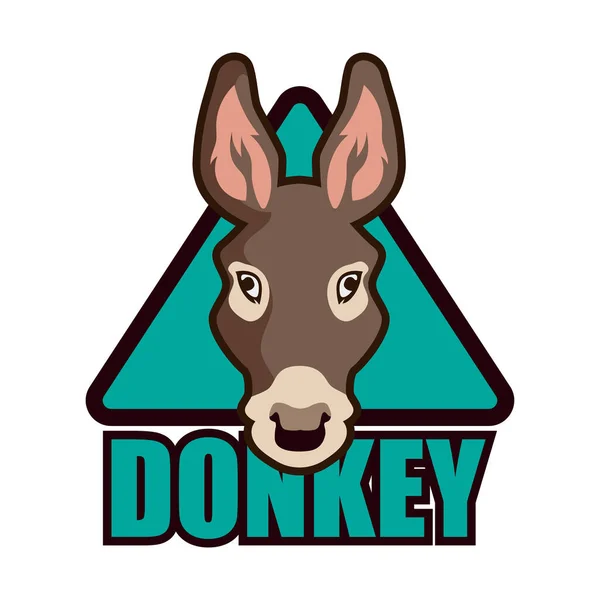 Donkey logo isolated on white background. vector illustration