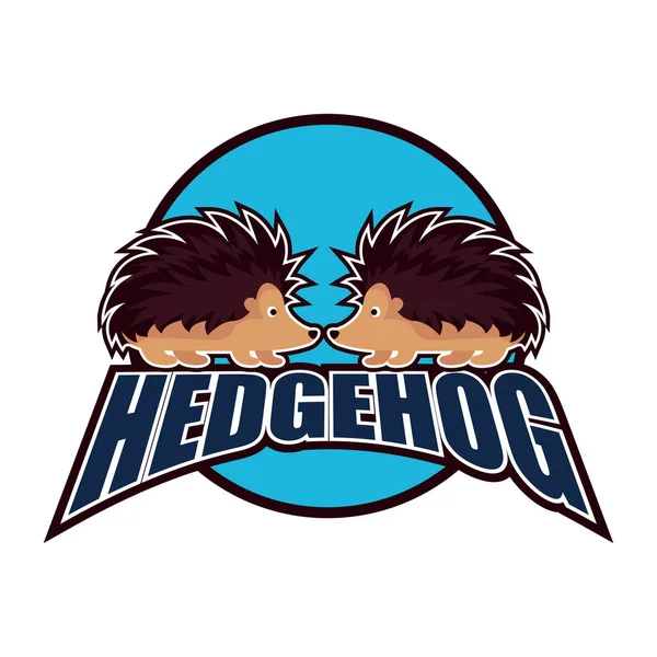 Hedgehog Logo Isolated White Background Vector Illustration — Stock Vector
