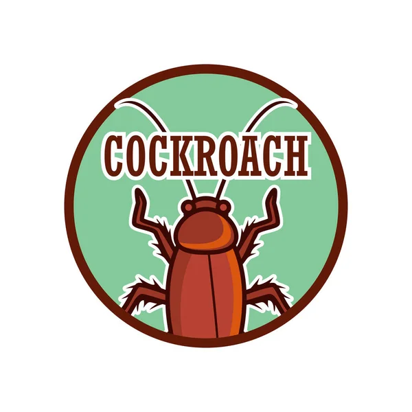 Logotipo Cucaracha Aislado Sobre Fondo Blanco Vector Ilustración — Vector de stock