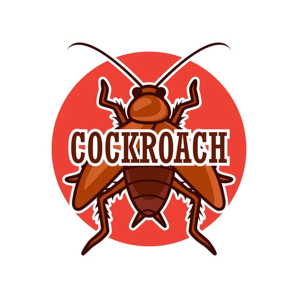Logotipo Cucaracha Aislado Sobre Fondo Blanco Vector Ilustración — Vector de stock