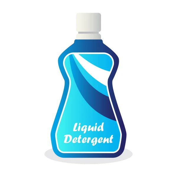 Bottiglia Detergente Liquido Fondo Bianco Illustrazione Vettoriale Grafiche Vettoriali