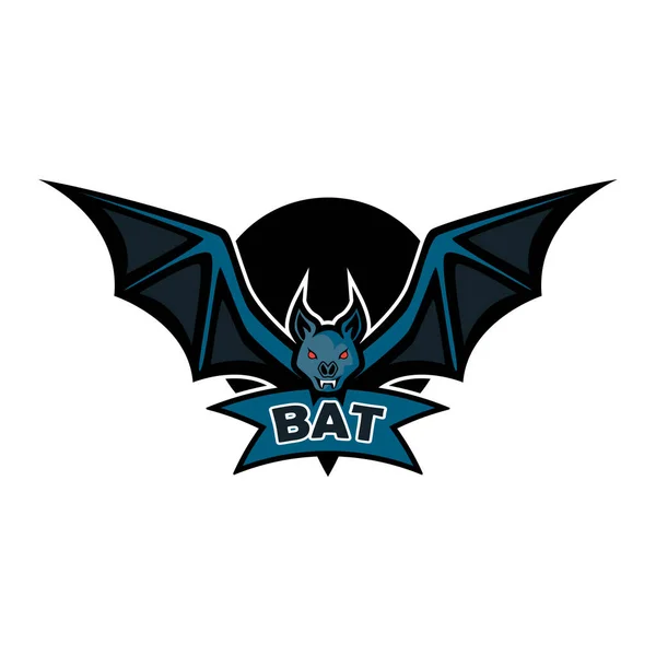 Bat Logotyp Isolerad Vit Bakgrund Vektor Illustration Stockillustration