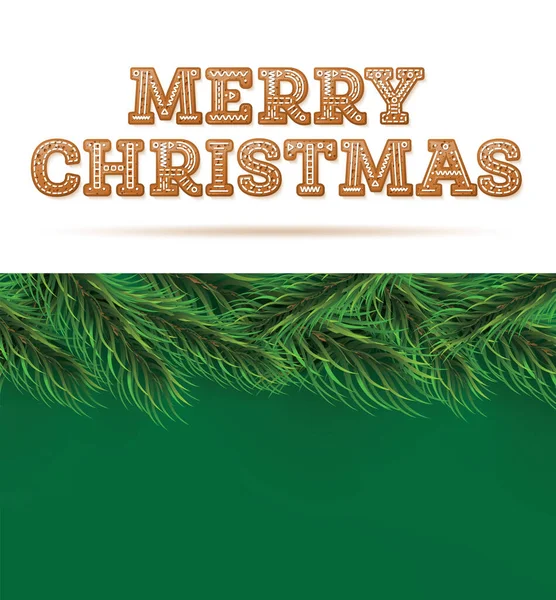 God Jul Text Isolerad White Glaserad Fras Cookie Stil Pepparkaksbrev — Stockfoto