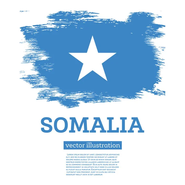 Somalia Flag Brush Strokes Vector Illustration Independence Day — Stock Vector