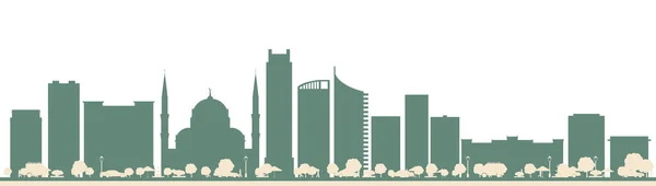 Abstract Beiroet Libanon City Skyline Met Kleurengebouwen Vector Illustratie Business — Stockvector