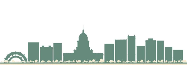 Streszczenie Charleston Usa City Skyline Kolorowymi Budynkami Ilustracja Wektora Business — Wektor stockowy