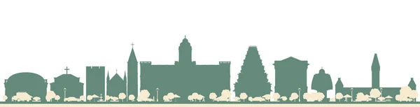 Résumé Chennai India City Skyline Color Buildings Illustration Vectorielle Voyage — Image vectorielle