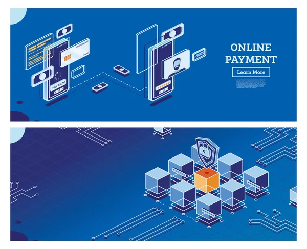 Cyber Security Concept Gegevensbescherming Kubussen Met Lijnen Online Betalen Met — Stockfoto