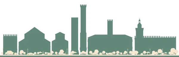 Streszczenie Bolonia Italy City Skyline Color Landmarks Ilustracja Wektora Koncepcja — Wektor stockowy