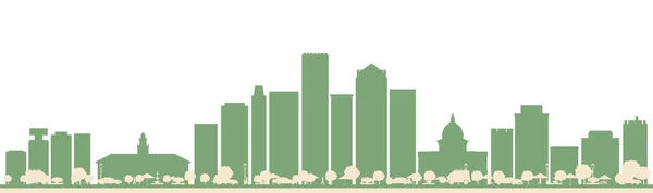 Streszczenie Boston Usa City Skyline Kolorowymi Budynkami Ilustracja Wektora Koncepcja — Wektor stockowy