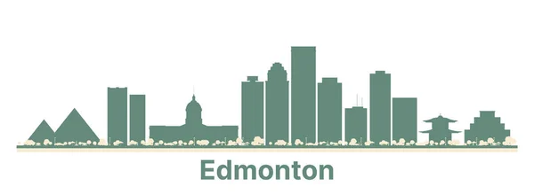 Περίληψη Edmonton Canada City Skyline Color Buildings Εικονογράφηση Διανύσματος Business — Διανυσματικό Αρχείο