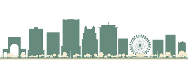 Воздушная Линия Орландо Сити Разноцветными Зданиями Векторная Иллюстрация Концепция Деловых — стоковый вектор
