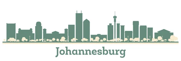Resumen Johannesburgo Africa City Skyline Color Buildings Ilustración Vectorial Concepto — Vector de stock