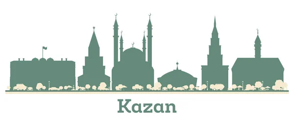 Abstract Kazan Russia City Skyline Color Buildings Vector Illustration Business — Stock Vector