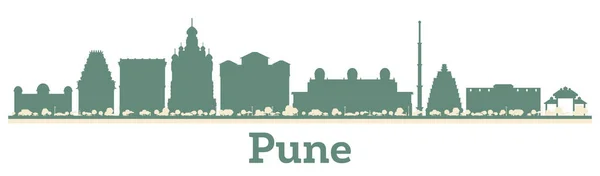 Resumen Pune India City Skyline Con Edificios Color Ilustración Vectorial — Vector de stock