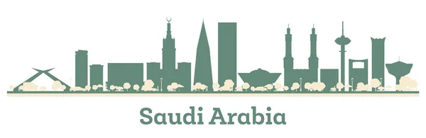 Abstract Saudi Arabia City Skyline Color Buildings Vector Illustration Business — Stock Vector