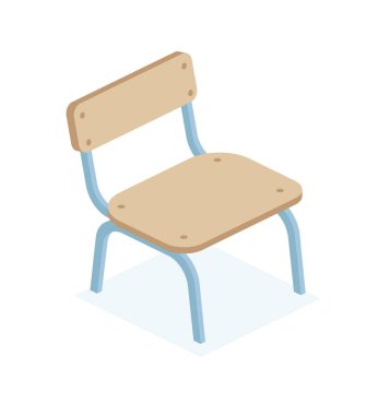 Isometric okul başkanı. Vektör çizimi. Nesne beyaz arkaplanda izole edildi.