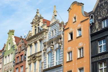 Old city of Gdansk with colorful buildings facades - Poland.