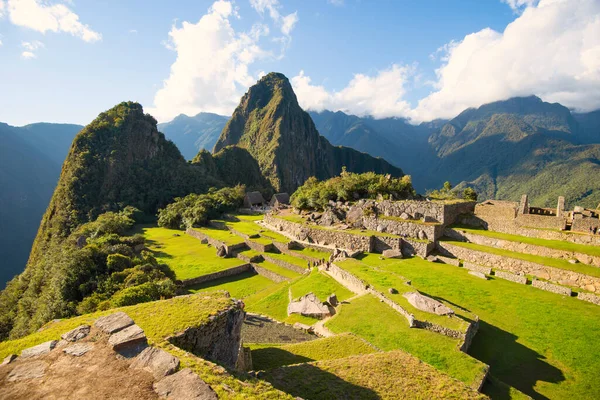 Widok Utracone Podziałały Miasta Machu Picchu Pobliżu Cusco Peru — Zdjęcie stockowe