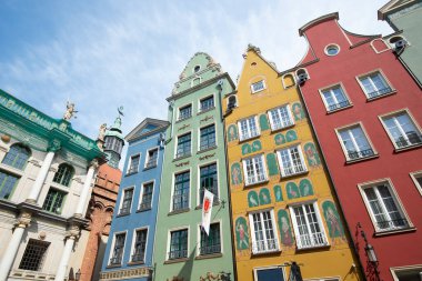 Old city of Gdansk with colorful buildings facades - Poland.