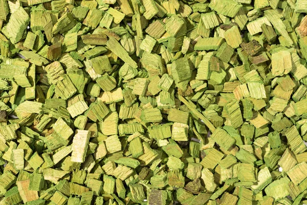 Textura Fundo Chips Madeira Verde Quadro Completo — Fotografia de Stock