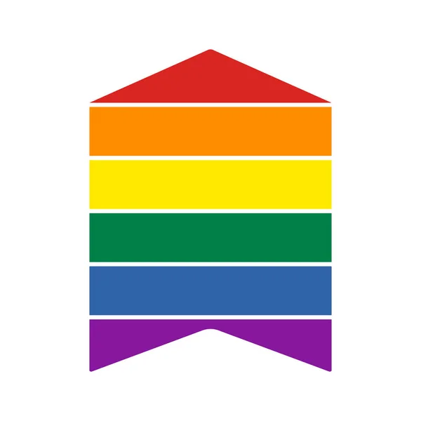 Arco Íris Bandeira Orgulho Seta Ilustração Vetorial — Vetor de Stock