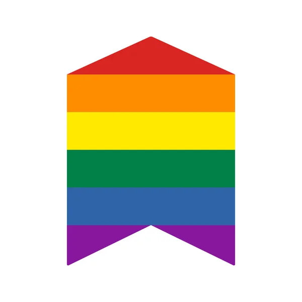 Arco Íris Bandeira Orgulho Seta Ilustração Vetorial — Vetor de Stock