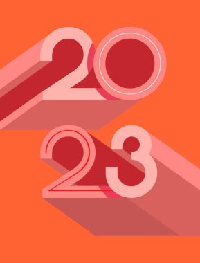 Mutlu yıllar 2023 posterleri. Art deco 20 'ler 30' lar Retro tasarım tarzı. Vektör illüstrasyonu