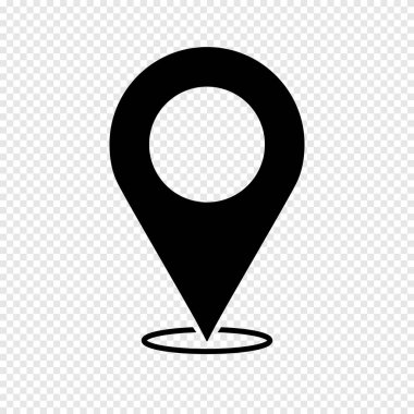 Location pin icon. Map pin place marker. Vector illustration