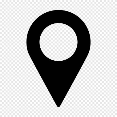 Location pin icon. Map pin place marker. Vector illustration