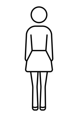 Modern man icon pictogram. Bathroom Sign. Outline style vector illustration