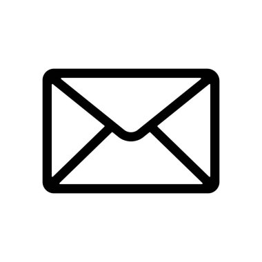 Web, bilgisayar ve mobil uygulama için zarf simgesi. Düz vektör illüstrasyonu