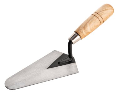 New Mason malası beyaz arka planda izole edilmiş. Yapı aracı