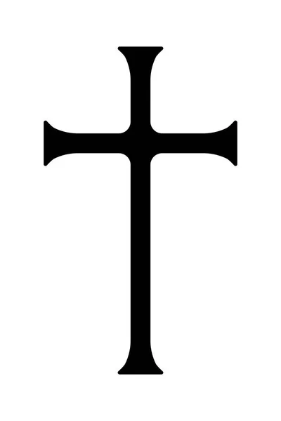 Античний Символ Християнського Хреста Плоска Векторна Ілюстрація — стоковий вектор
