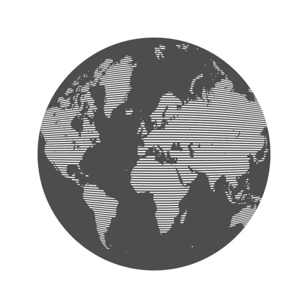 Símbolo Del Icono Del Planeta Tierra Mundial Aislado Ilustración Vectorial — Vector de stock