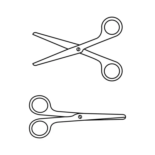 Symbol Ikony Nůžky Obrázek Vektoru Osnovy — Stockový vektor