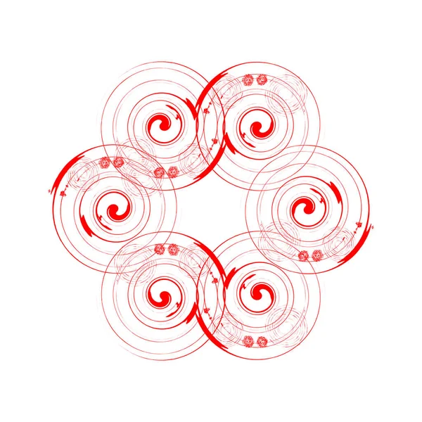 Abstrakt Geometrisk Konst Hastighetslinjer Cirkel Form Vektorillustration — Stock vektor