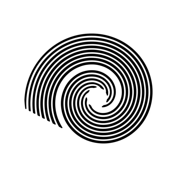 Logotipo Caracol Geométrico Shell Ilustração Vetorial Plana — Vetor de Stock