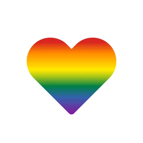 Hjärtform Med Pride Flagga Abstrakt Lutning Inuti Vektorillustration — Stock vektor