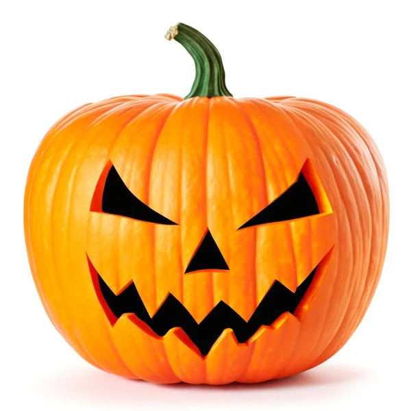 Cadılar Bayramı Balkabağı Jack O Feneri Beyaz Arkaplanda İzole Edildi