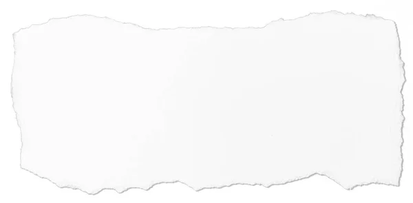 Разорванное Белое Бумажное Сообщение Белом Фоне — стоковое фото