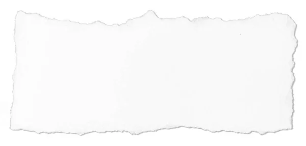 Zrywane Białą Notatkę Papieru Wiadomość Izolowane Białym Tle — Zdjęcie stockowe
