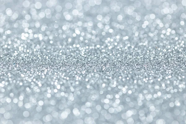 Zilveren Glitter Abstracte Achtergrond Textuur Volledig Beeld Selectieve Focus — Stockfoto