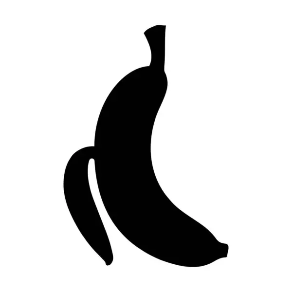 Silhouette Banane Isolée Illustration Vectorielle — Image vectorielle
