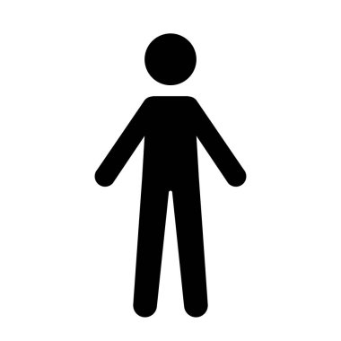 duran insan simgesi. vektör çizim