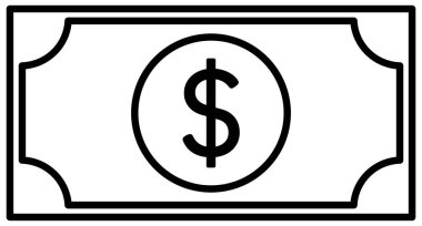 Amerikan Doları sembolü. Düz vektör illüstrasyonu