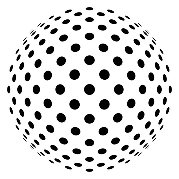 抽象的な装飾的な点検された球は隔離しました アイコンベクターイラスト — ストックベクタ