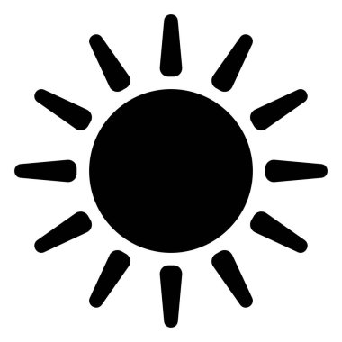 Modern Geometrik güneş simgesi. vektör illüstrasyonu