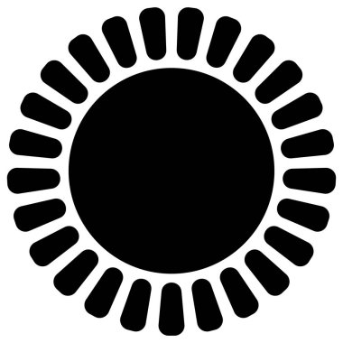 Modern Geometrik güneş simgesi. vektör illüstrasyonu